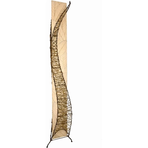 Wings Giant Floor Lamp in Natural Cocoa Leaves & Nito Vine