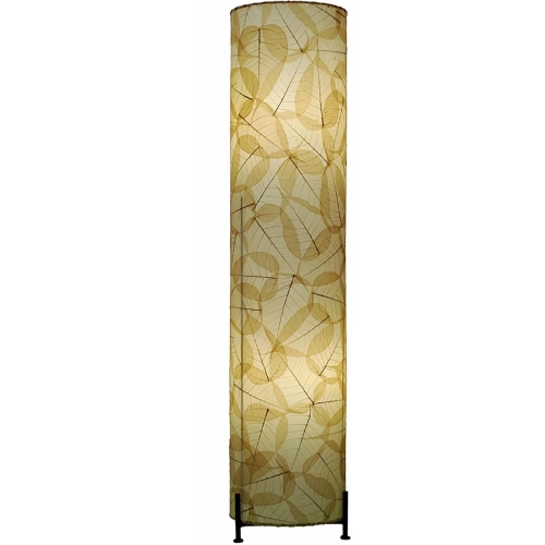 Banyan Large Floor Lamp in Natural Cocoa Leaf & Metal