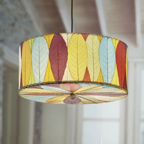Hanging Drum Pendant Lamp in Multi