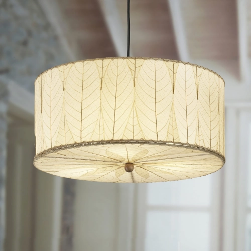 Hanging Drum Pendant Lamp in Natural