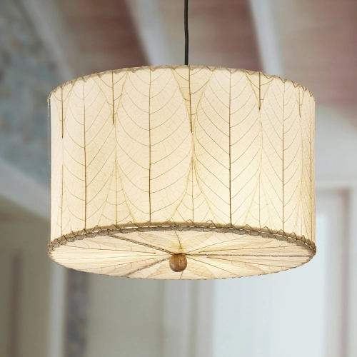 Hanging Drum Small Pendant Lamp in Natural