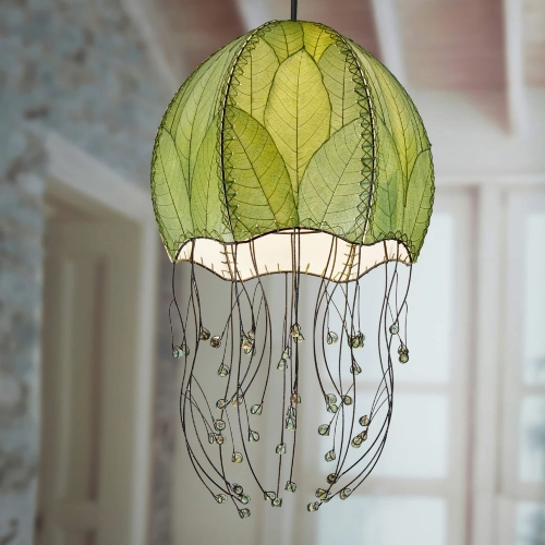 Jellyfish Hanging Pendant Lamp in Green