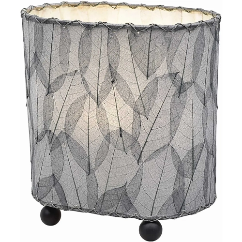 Mini Guyabano Table Lamp in Gray Guyabano Leaves & Wood