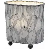 Mini Guyabano Table Lamp in Gray Guyabano Leaves & Wood