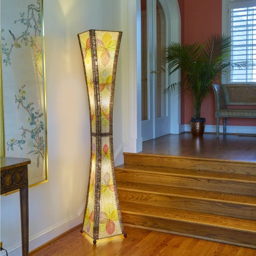Hour Glass Giant Floor Lamp in Multi
