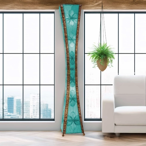 Hourglass Giant Floor Lamp in Sea Blue
