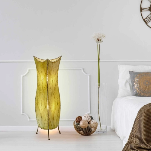 Flowerbud Shape Large Floor Lamp in Green