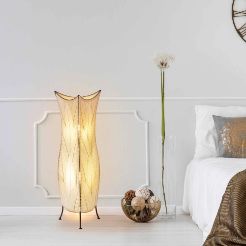 Flowerbud Shape Large Floor Lamp in Natural