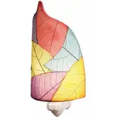 Leaf Night Light in Multicolor Fossilized Cocoa Leaves