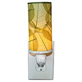 Cylinder Nightlight in Green Banyan Leaves