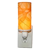 Cylinder Nightlight in Orange Banyan Leaves