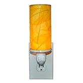 Cylinder Nightlight in Yellow Banyan Leaves