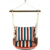 Outdoor Swing 4 Piece Set in Stars & Stripes with Star & Stripe Pillow in Sundure Fabric