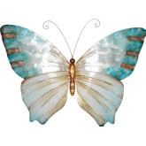 Butterfly Wall Decor in Pearl & Soft Aqua
