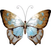 Butterfly Wall Decor in Copper with Aqua