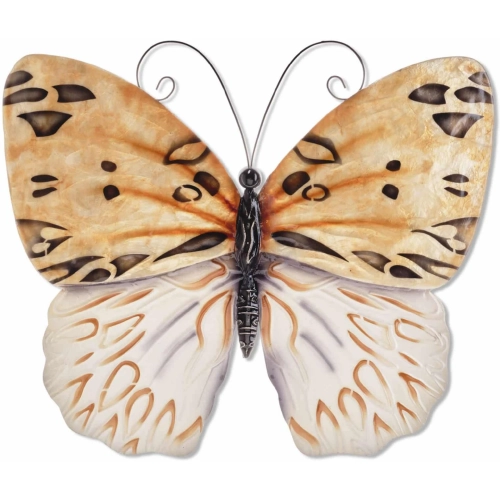 Wall Butterfly Metal Wall Decor in Honey