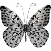 Butterfly Wall Decor in Black & White Tin Metal