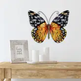 Butterfly Wall Decor in Monarch Orange Tin Metal