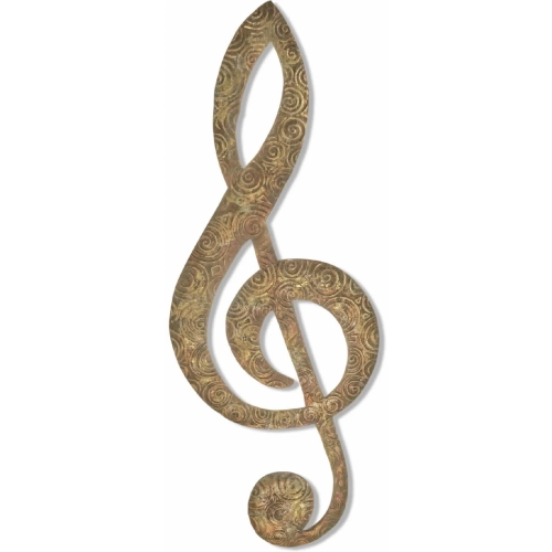Music Note Wall Decor in Gold