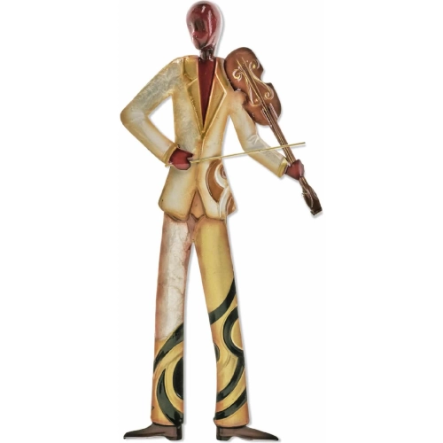 Violin Player Musician Wall Decor in Multicolor