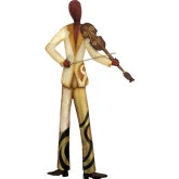 Violin Player Musician Wall Decor in Multicolor