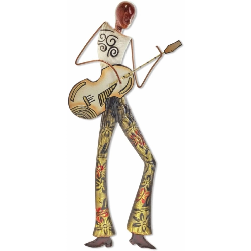 Guitar Player Musician Wall Decor in Multicolor