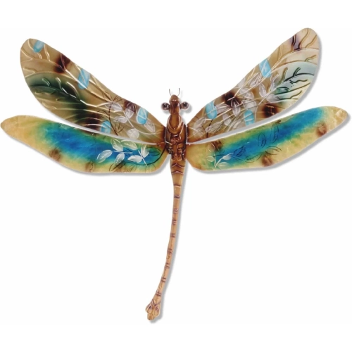 Dragonfly Wall Decor in Golds & Aqua