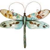Dragonfly Wall Decor in Blue & Pearl