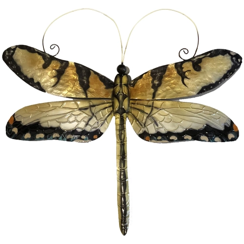 Dragonfly Wall Decor in Gold & Blue