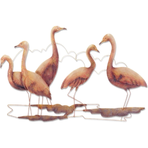 Flamingos Wall Decor in Multicolor (Set of 5)