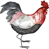 Rooster Wall Decor Red, White & Blue