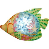 Fish Colorful 20" Wall Decor with Green Accent