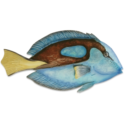 Blue Tang Wall Decor in Multicolor Capiz & Metal