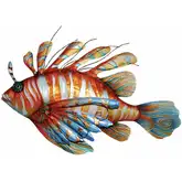 Lion Fish Wall Decor in Capiz Shell & Multicolor Metal
