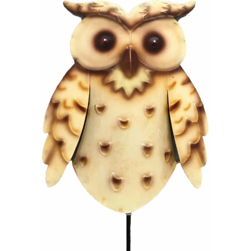 Garden Stake Owl in Multicolor Metal