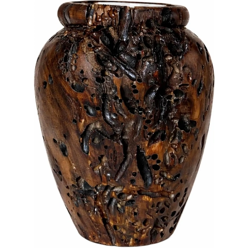 Sunken Wood Classic Medium Vase in Dark Reclaimed Wood