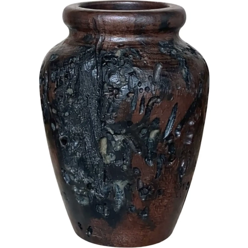 Sunken Wood Classic Small Vase in Dark Reclaimed Wood