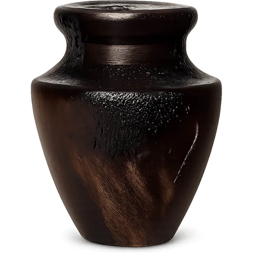 Sunken Wood Bulb Medium Vase in Dark Reclaimed Wood