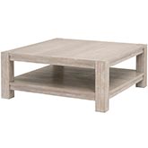 Adler Square Coffee Table in Sandblasted Natural Gray Acacia
