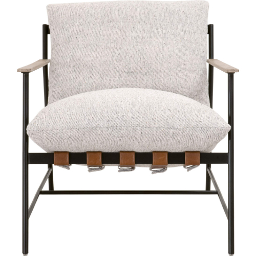 Brando Club Chair in Fabric, Chestnut Top Grain Leather, Oak & Iron 6659.HNAT/NG