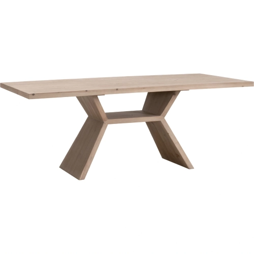 Bridge 79" Dining Table in Smoke Gray Pine Wood 8014.SGRY-PNE