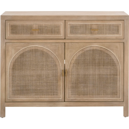 Cane Media Cabinet in Smoke Gray Oak & Cane 8089.SGRY-OAK/CN