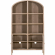 Cane Storage Bookcase in Smoke Gray Oak & Smoke Gray Cane 8093.SGRY-OAK/CN