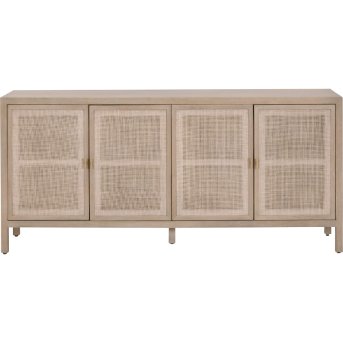 Carina Media Sideboard in Smoke Gray Oak & Smoke Gray Cane 8086.SGRY-OAK/CN