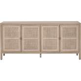 Carina Media Sideboard in Smoke Gray Oak & Smoke Gray Cane 8086.SGRY-OAK/CN