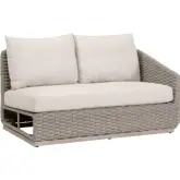 Caspian Outdoor Modular Right Arm Sectional Unit in Taupe Rope, Neutral Fabric & Washed Teak 6863-2S