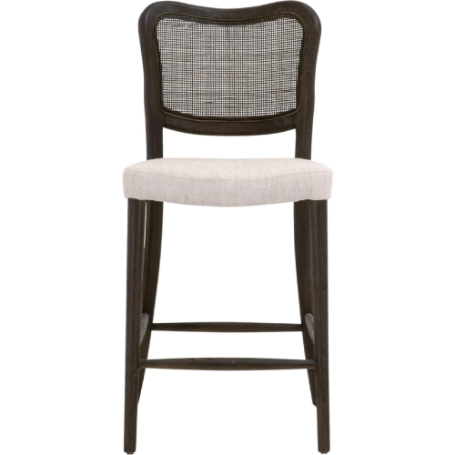 Cela Counter Stool in Bisque Neutral Fabric, Cane & Oak Finish 6661CS.BISQ/MBO (Set of 2)