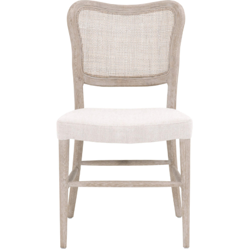 Cela Dining Chair in Bisque Fabric, Cane & Wood 6661.BISQ/NG (Set of 2)