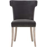 Celina Dining Chair in Dark Gray Velvet & Wood 7094.DDOV-GLD/NG