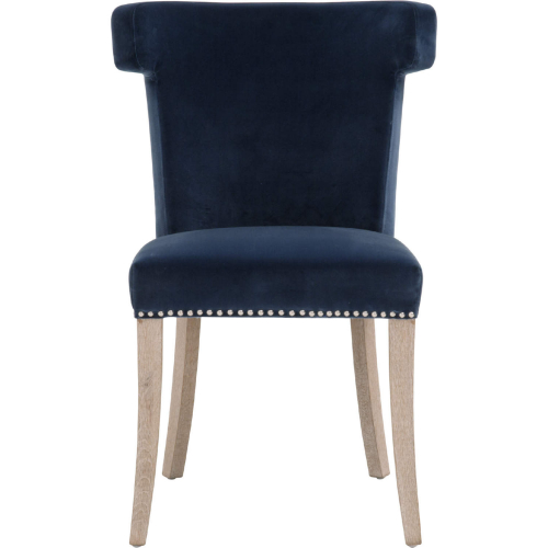Celina Dining Chair in Denim Blue Velvet & Wood 7094.DEN-BSL/NG